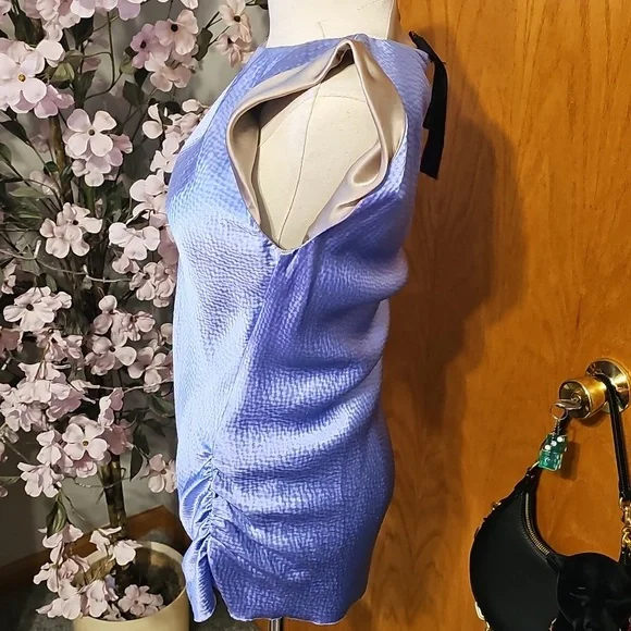 Poleci 100%silk Lavender Top - Picture 5 of 12